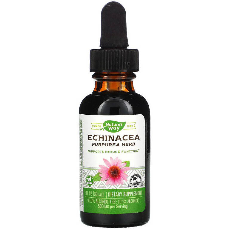 

Эхинацея Nature's Way "Echinacea" на 99.9% без спирта, 500 мг (30 мл)