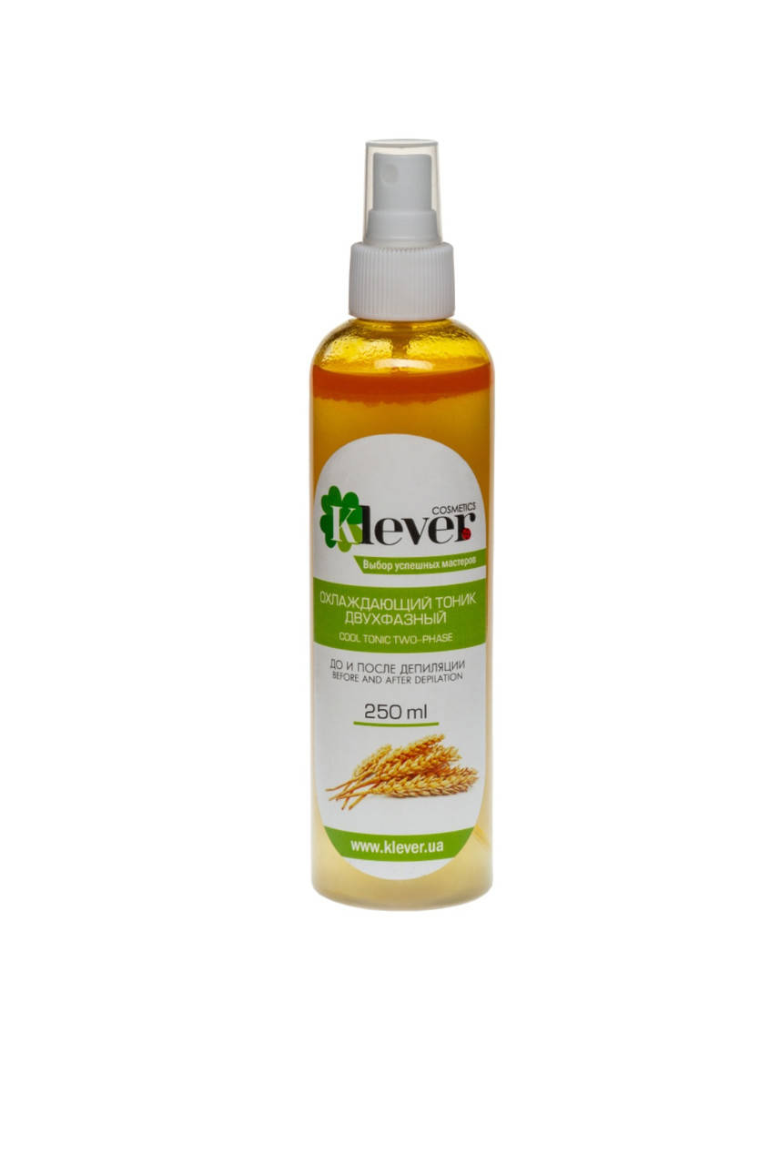 

Тонік охолоджуючий двофазний, до і після депіляції Klever 250 ml