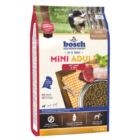 

Корм для собак Bosch Мини Эдалт(ягненок+рис)3кг.