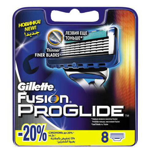 

Gillette Fusion Proglide 8 шт. в упаковке сменные кассеты для бритья