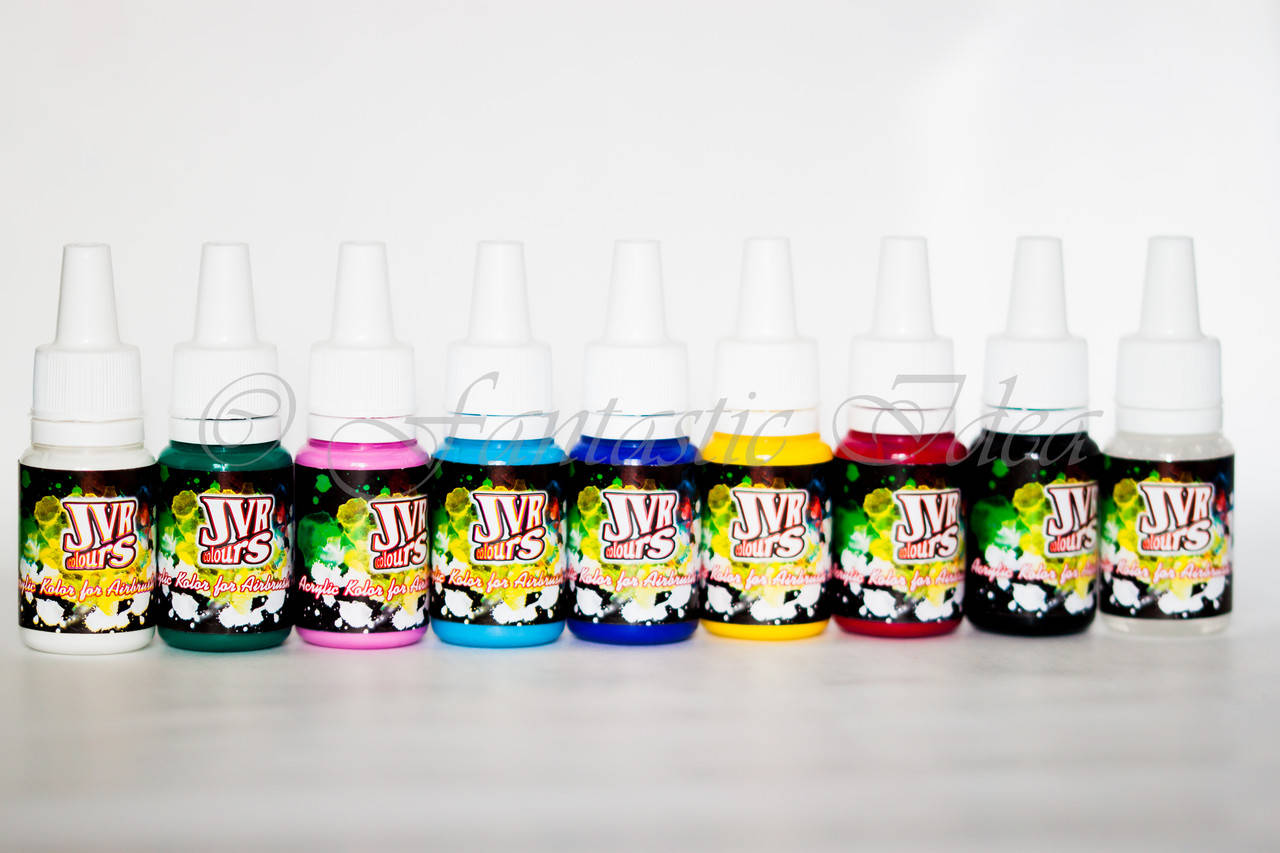

JVR Colors набор основных цветов для аэрографии на ногтях