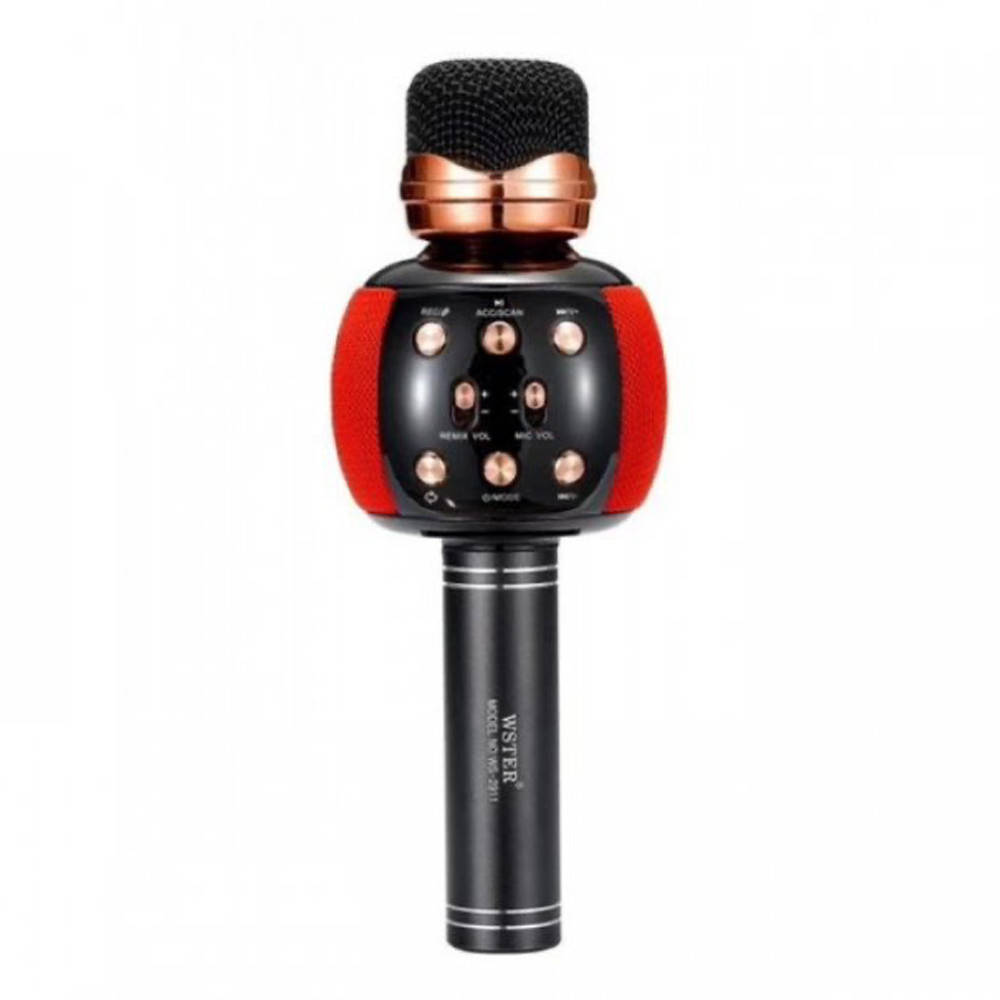 

Беспроводной микрофон караоке с колонкой Bluetooth WSTER WS-2911 Красный