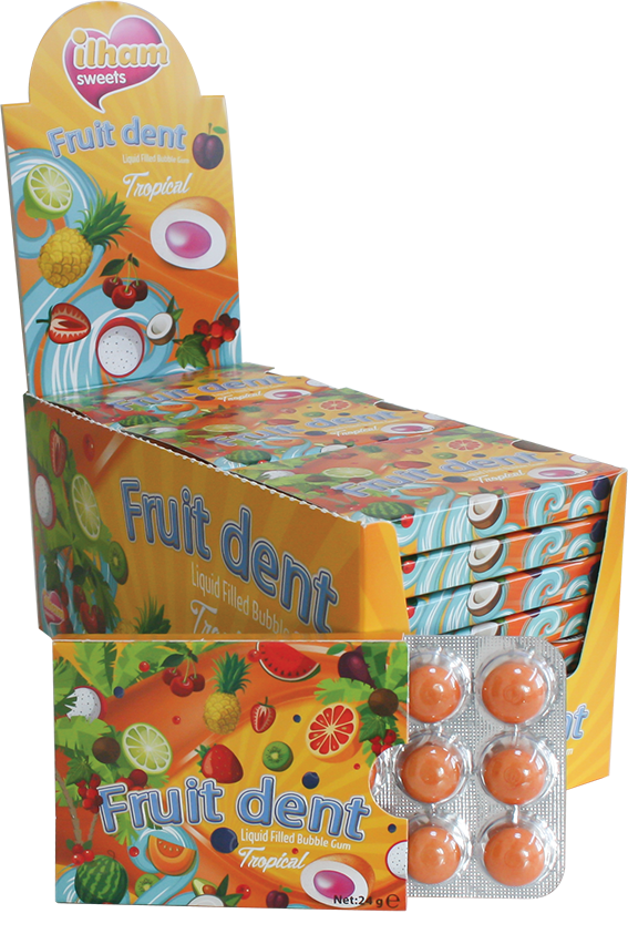 

Жувальна гумка FRUITDENT «TROPICAL» 24 шт