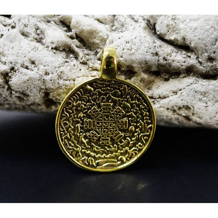 

Кулон "Мелонг Мандала Ом" желтый металл (2,7х2,2х0,3 см)