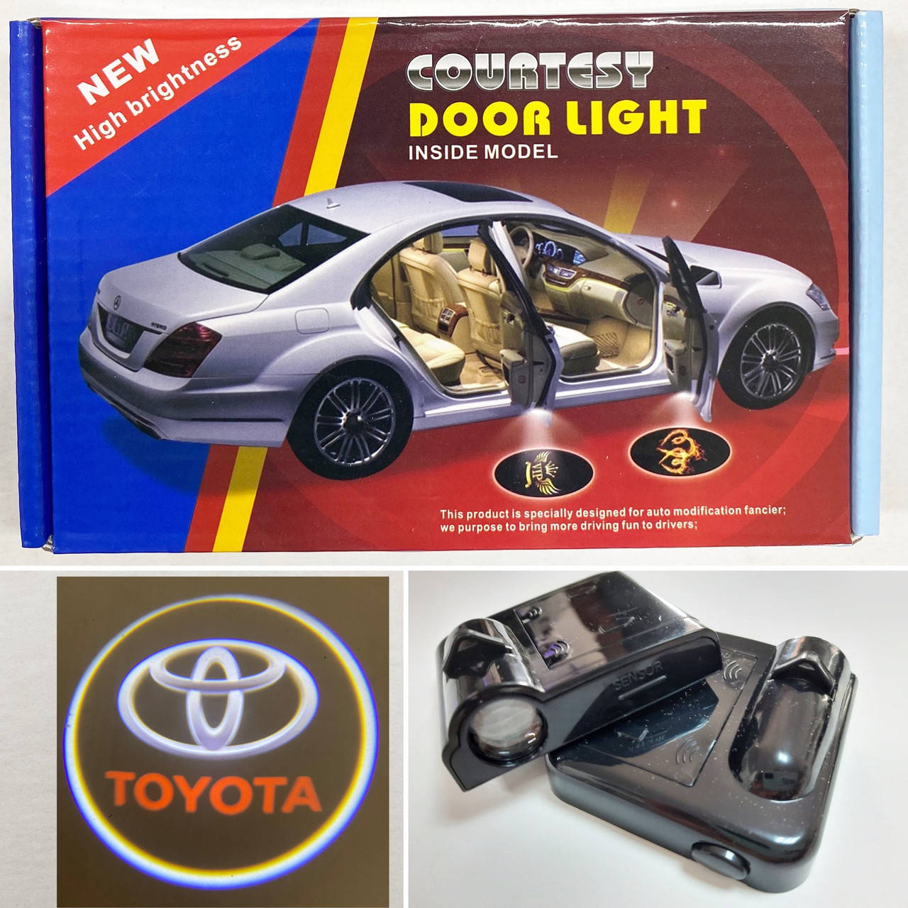 

Логотип подсветка двери Тойота Lazer door logo Toyota