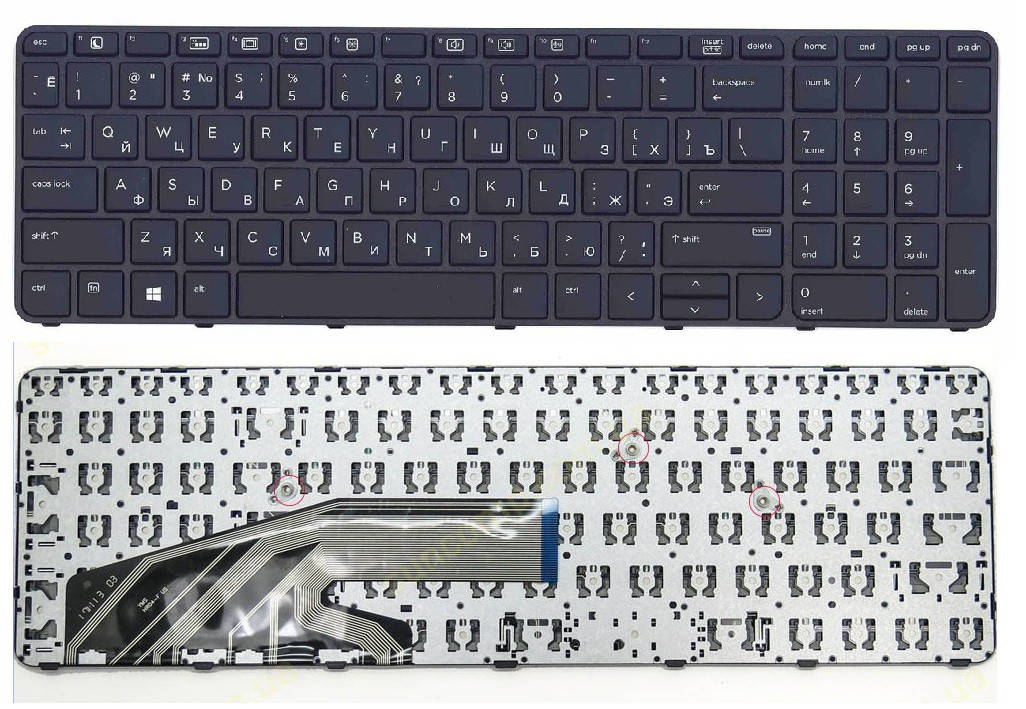 

Клавиатура HP ProBook 450 G4, 455 G4, 470 G4, Черный