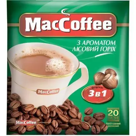 

Кофейный напиток MacCoffee Лесной Орех 3в1 (20х18 г)