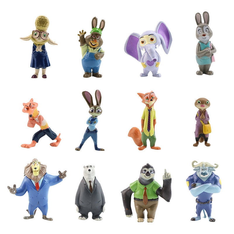 

Набор фигурок 12в1 Зоотопия (Зверополис) 4-7 см - Zootopia