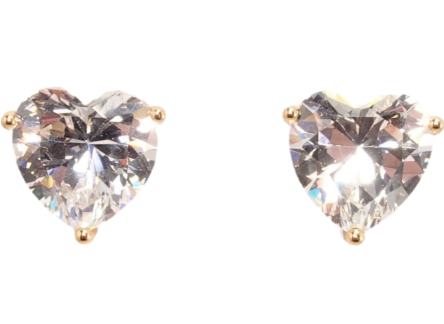 

Серьги Xuping Позолота 18K гвоздики "Кристальные сердечки"