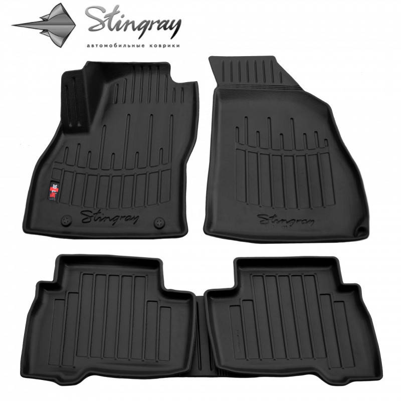 

Резиновые 3D коврики в салон на PEUGEOT Bipper (2008-...)/Пежо Бипер, Черный