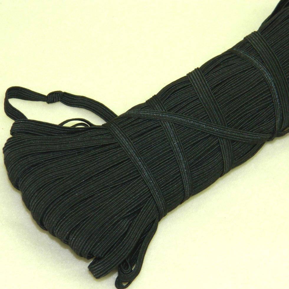 

Черная резинка бельевая 8мм - Резинка для трусов и шитья (100м.)