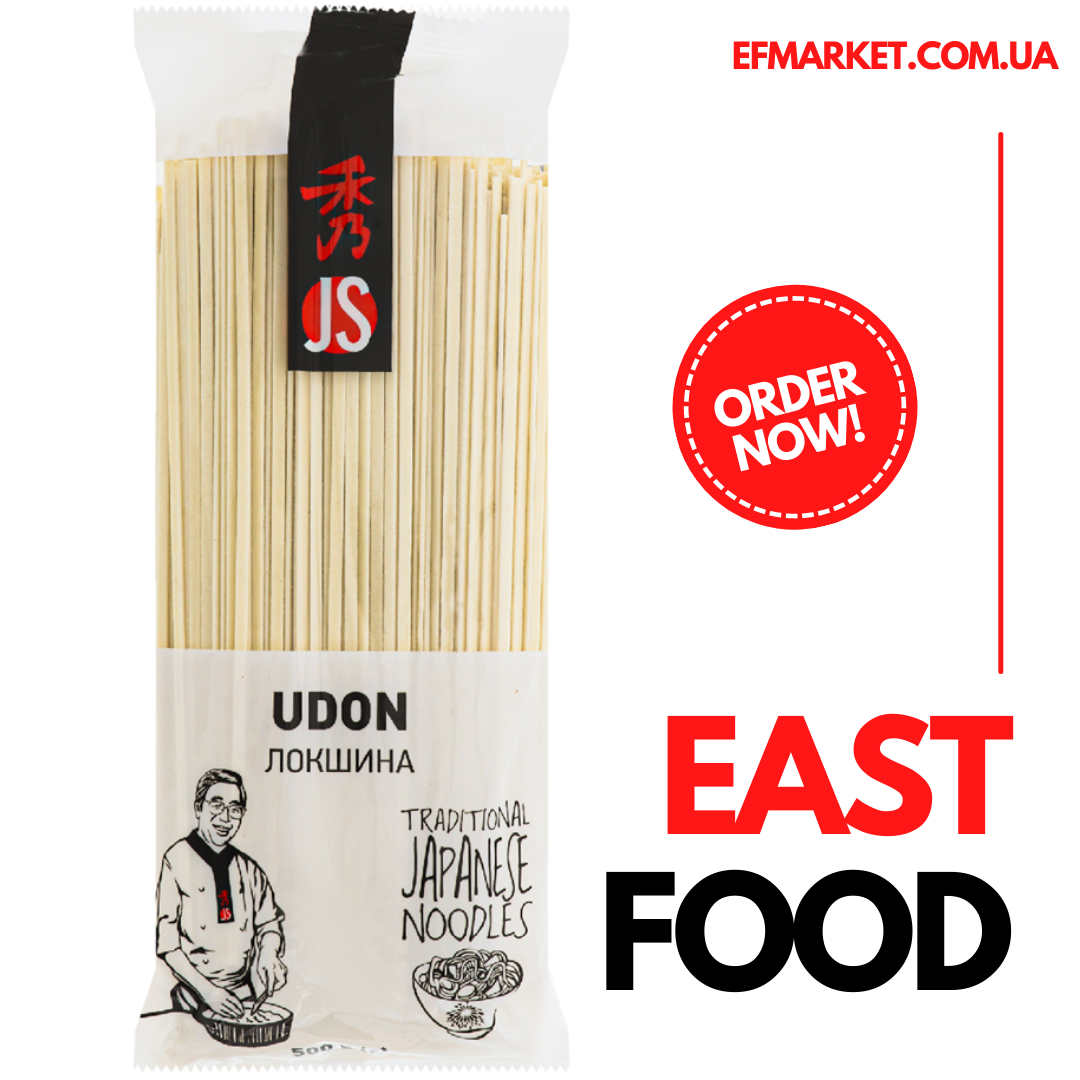 

Лапша пшеничная Удон, JS, 0,5 кг
