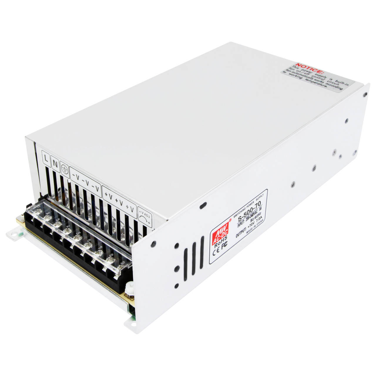 

Импульсный блок питания S-500-70, 70V, 7.0А, 500W