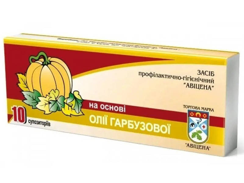 

Проктологические свечи на основе масла тыквы "Авицена" №10