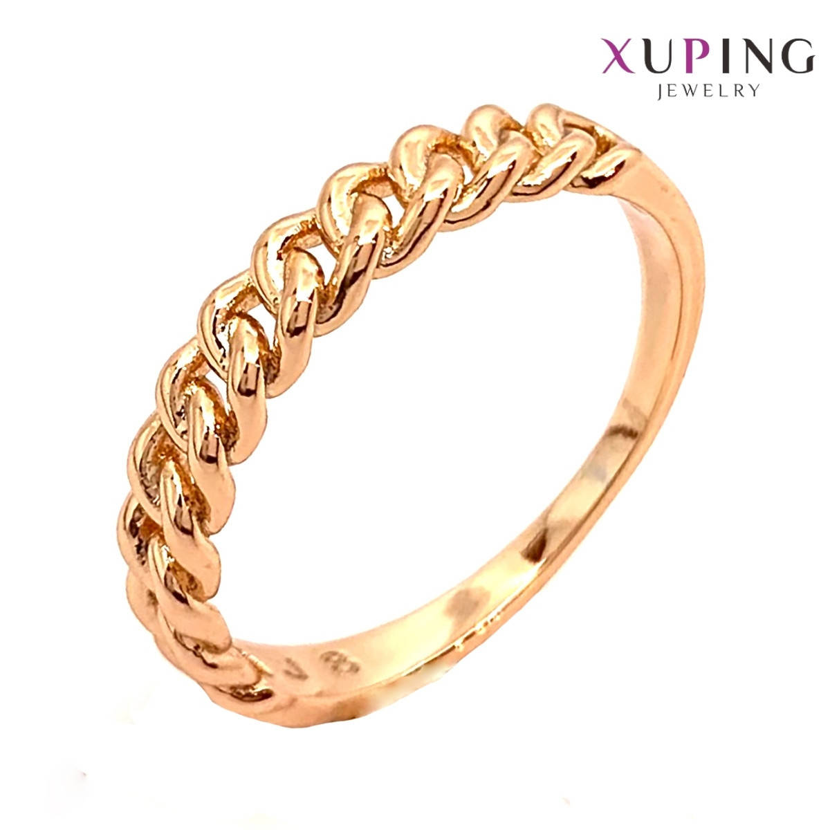 

Кольцо Xuping, ширина 3,5 мм, вес 3 г, позолота 18K, ХР01383 (18)