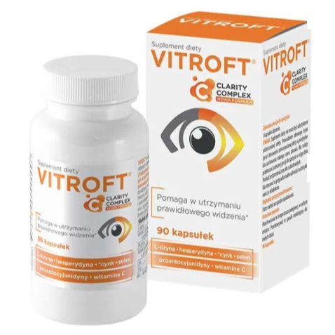 

Vitroft Витрофт Витамины Для Глаз и Зрения 90 кап Verco Польша Доставка из ЕС
