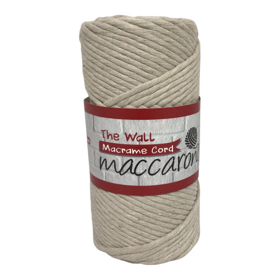 

Эко Хлопковый Шнур Macrame Cord The Wall Maccaroni 3 mm ,натуральный, Бежевый