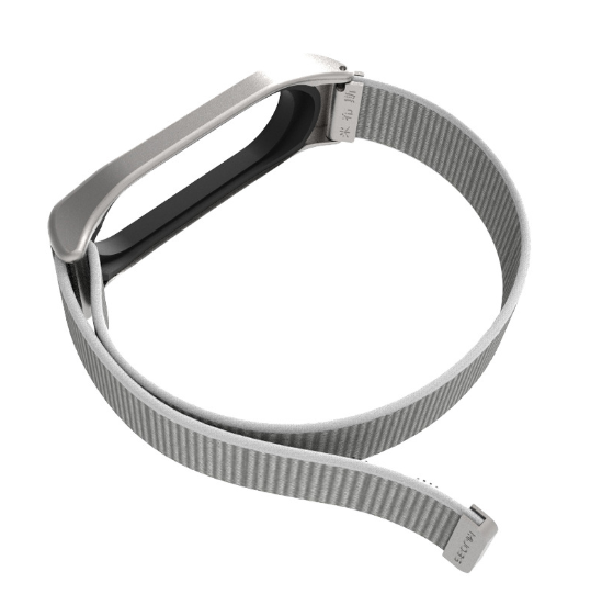 

Ремешок Xiaomi Mi Band 4 / 3 MiJobs Nylon нейлоновый / тканевый Белый / Серый [1906]