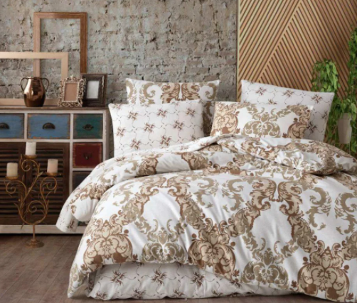 

Постельное белье Belizza фланель cемейное Aura, Бежевый