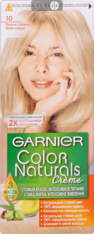 

Стойкая крем-краска для волос Garnier Color Naturals 10, белое солнце