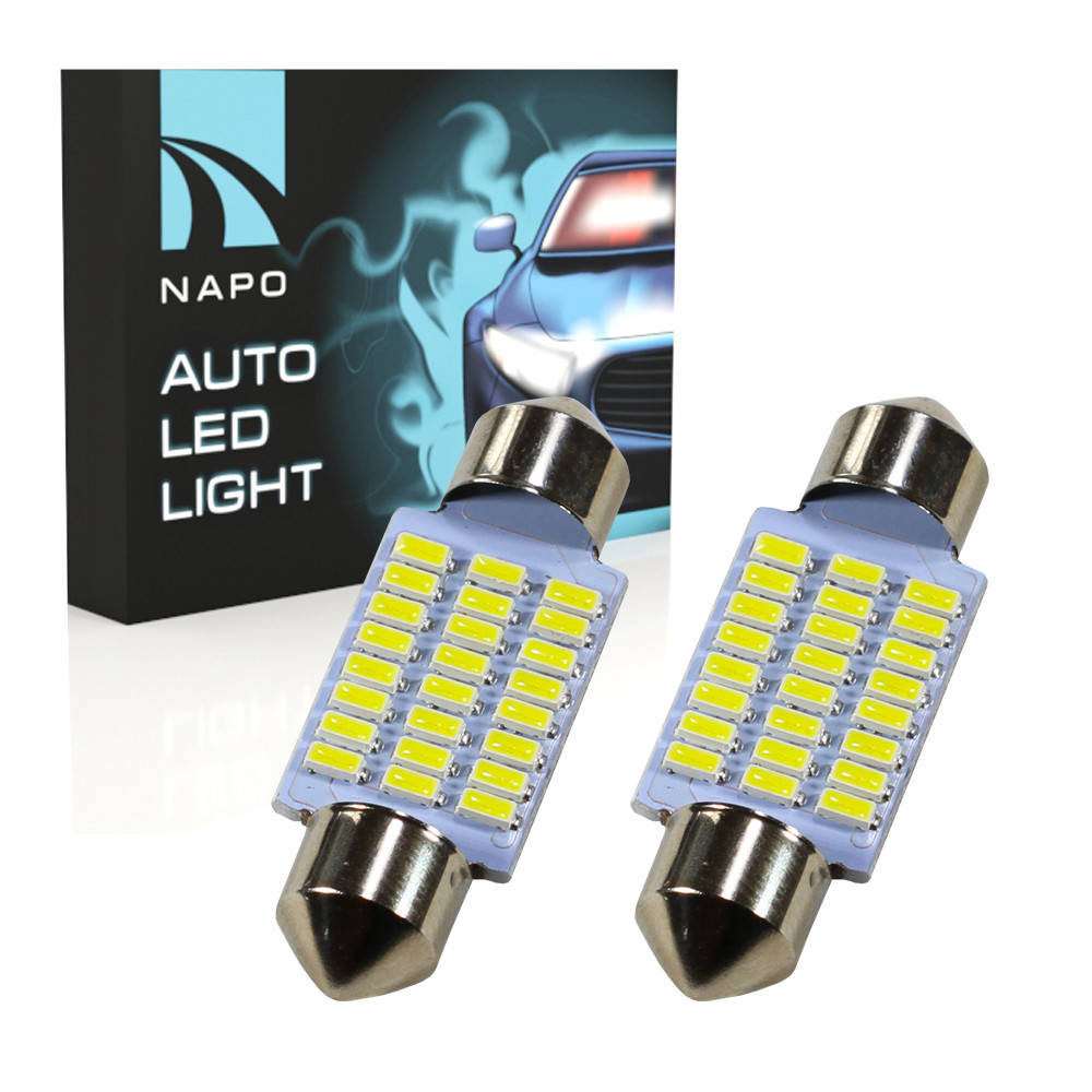 

Лампа автомобильная LED SJ-4014-24SMD-36mm комплект 2 шт C5W C10W T11 цвет свечения белый