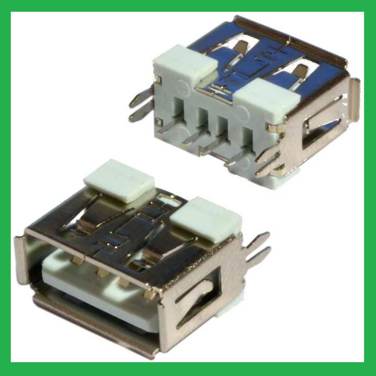 

Гнездо USB-A вертикальное короткое. USB Гнездо мама, Контакты 180 градусов. 1 шт