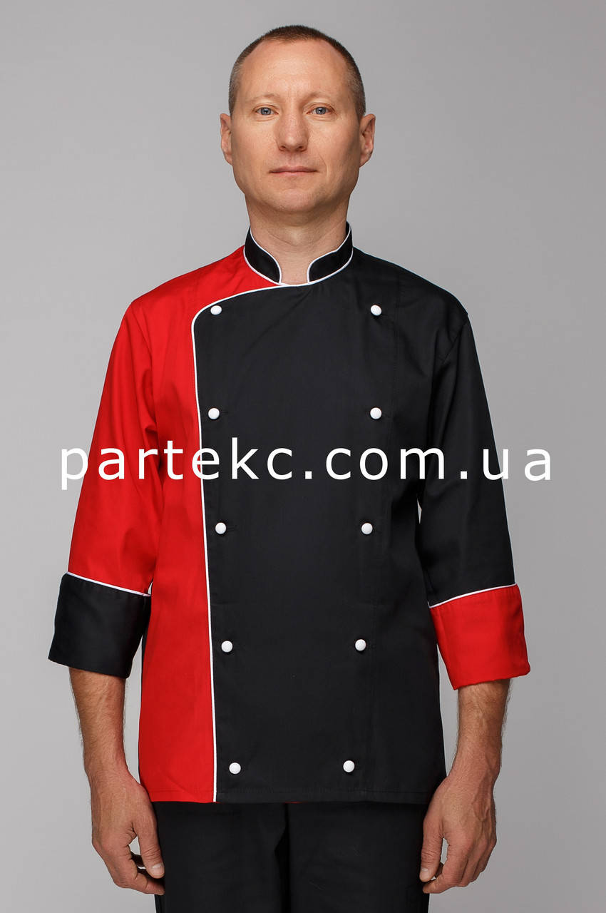 

Китель повара "ШЕФ", мужская двубортная куртка