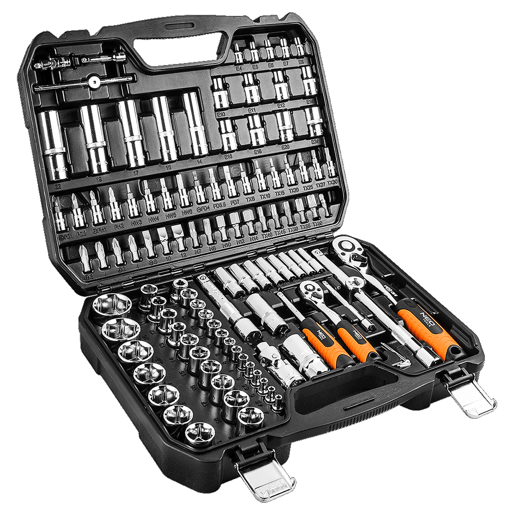 

Набор инструмента 110 шт. Neo Tools 1/2", 1/4" 08-666