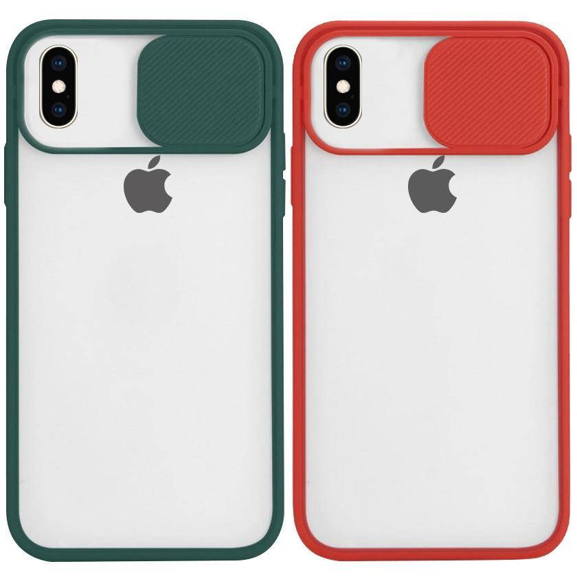 

CMATE Чехол со шторкой на камеру iPhone X / XS (чехол шторка на Айфон X), Красный