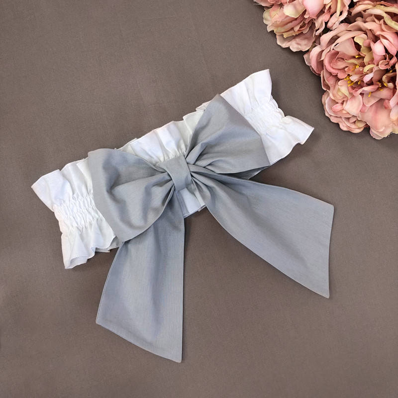 

Бант на резинке универсальный серый