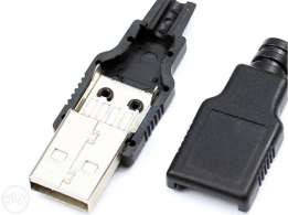

Штекер USB тип A, под шнур