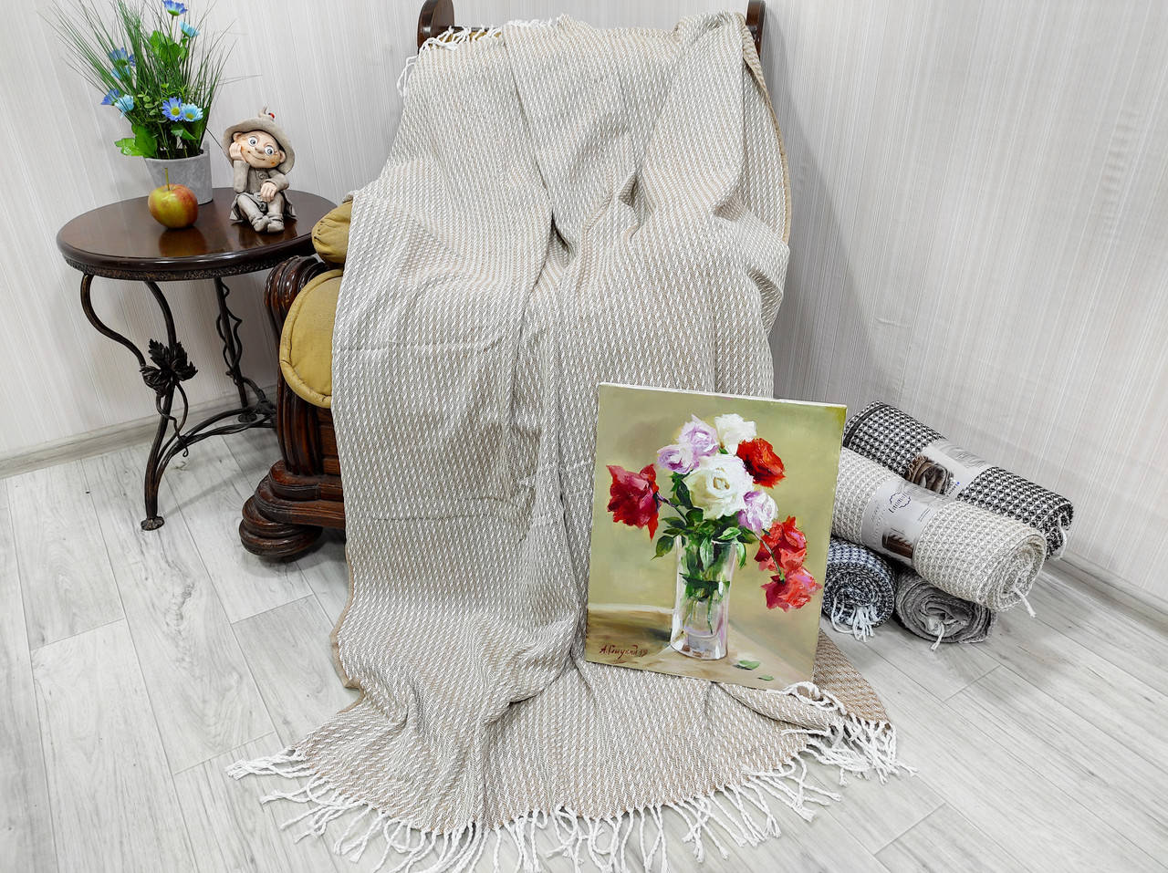 

Плед Хлопковый Полуторный, Lanavitta Топаз, Расцветки в Ассортименте Бежевый