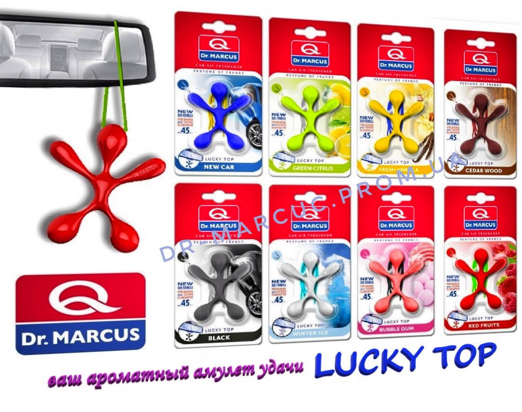 

Авто освежитель Dr. Marcus Lucky Top (выбор аромата), Ароматизатор автомобильный (Пахучка в салон авто)MiX
