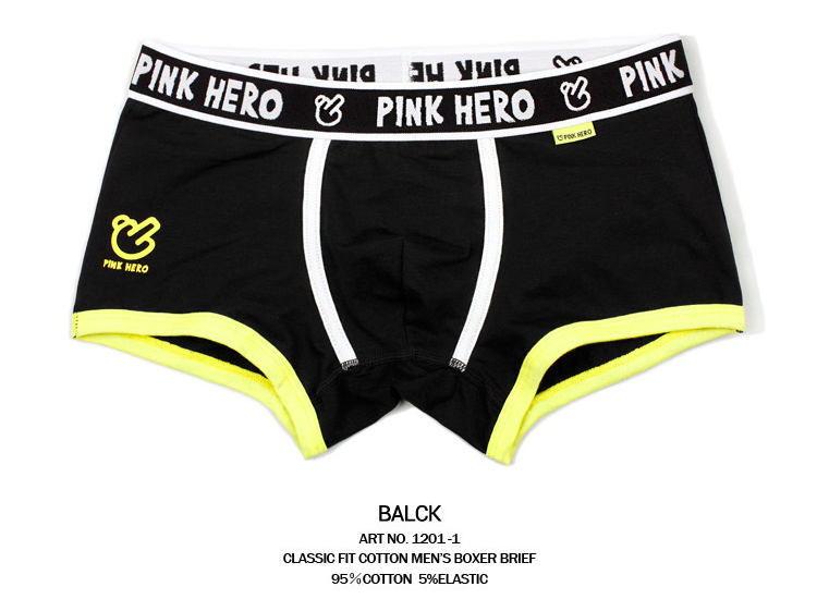 

Мужские трусы боксеры Pink hero (мужские хипсы транки), Черный