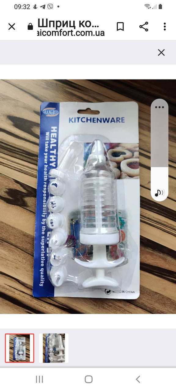 

Шприц кондитерский KiTCHENWARE