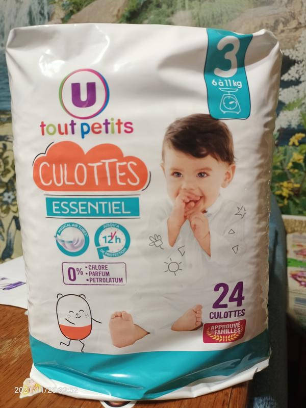 

Подгузники-трусики Tout petits Франция 3 (6-11кг) 24шт, Белый
