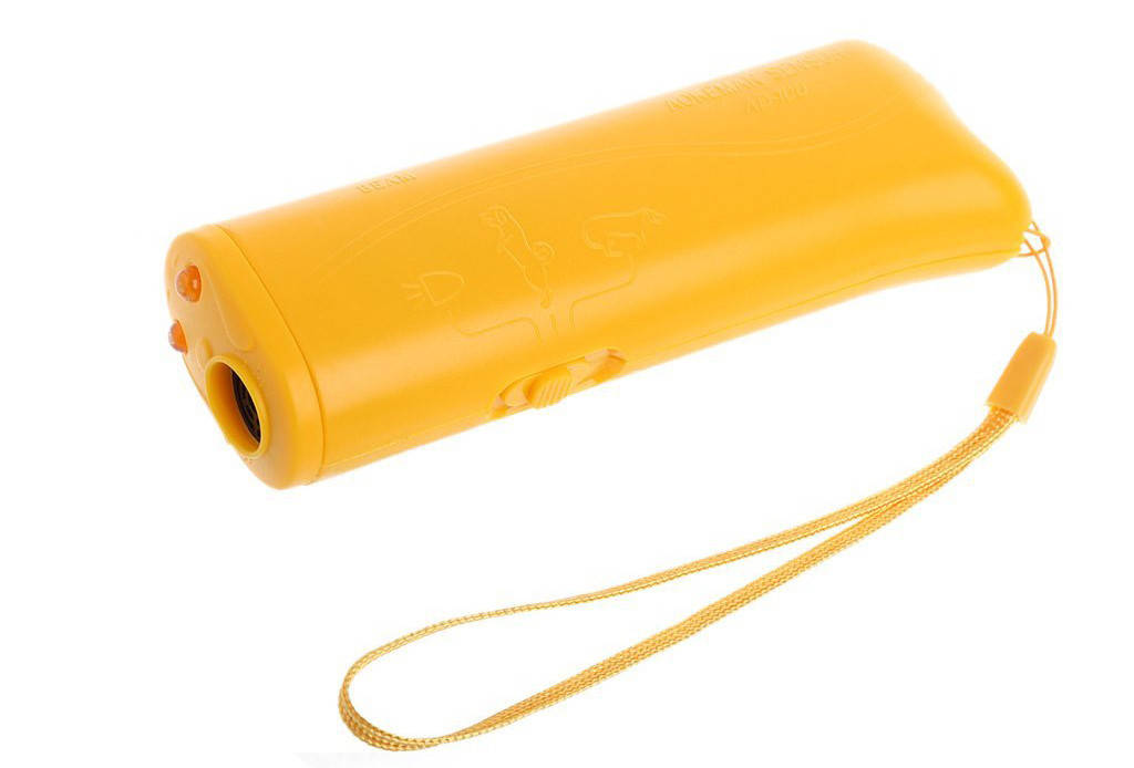 

Ультразвуковой отпугиватель собак c фонариком и функцией тренировки Chang Fong AD-100 желтый(3145)