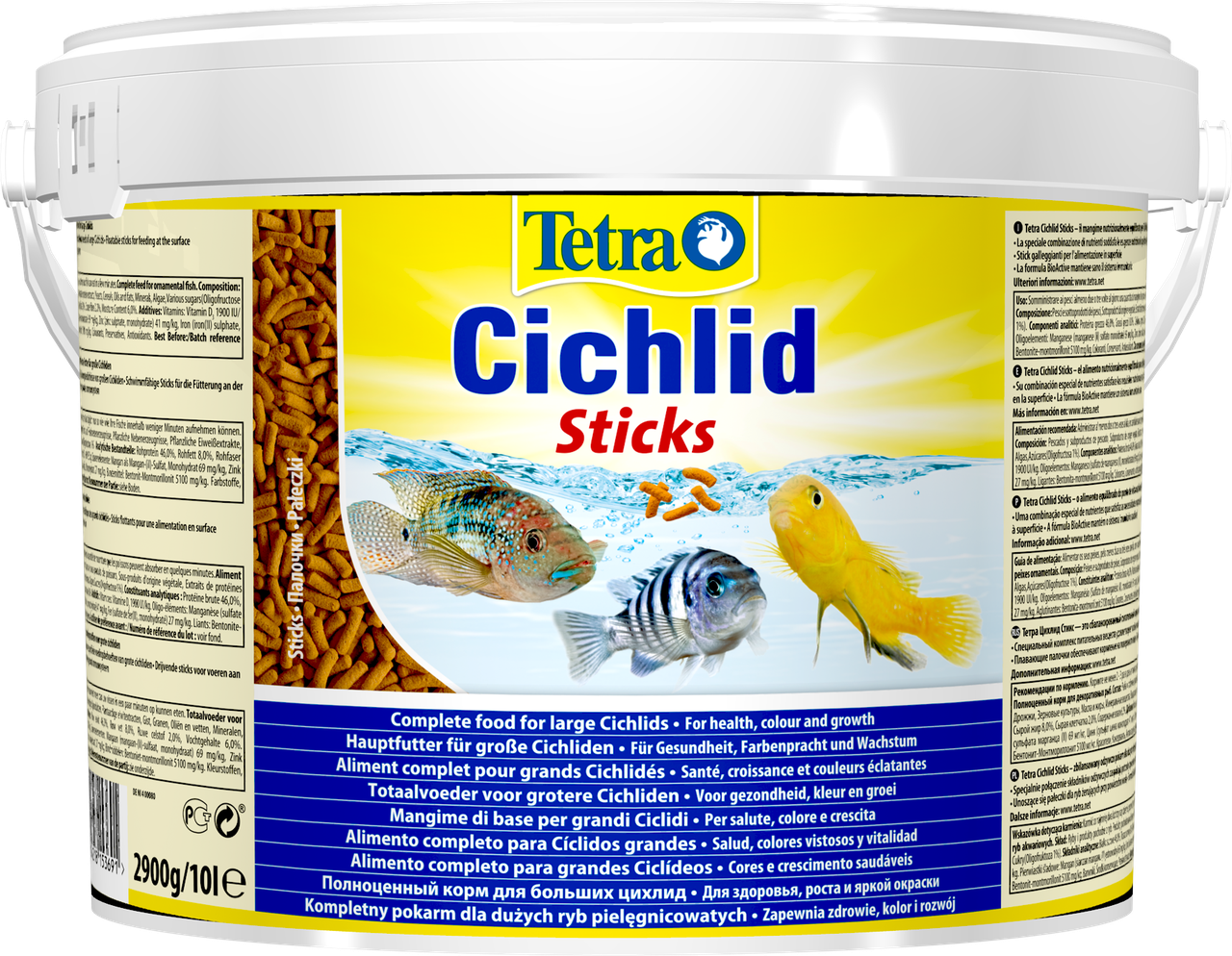 

Корм для больших цихлид Tetra Cichlid Sticks в палочках 10 л