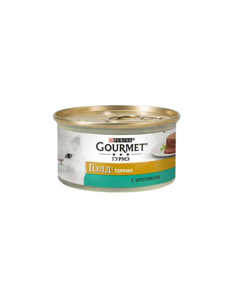

Gourmet Gold Террин кусочки в паштете с кроликом 85 г