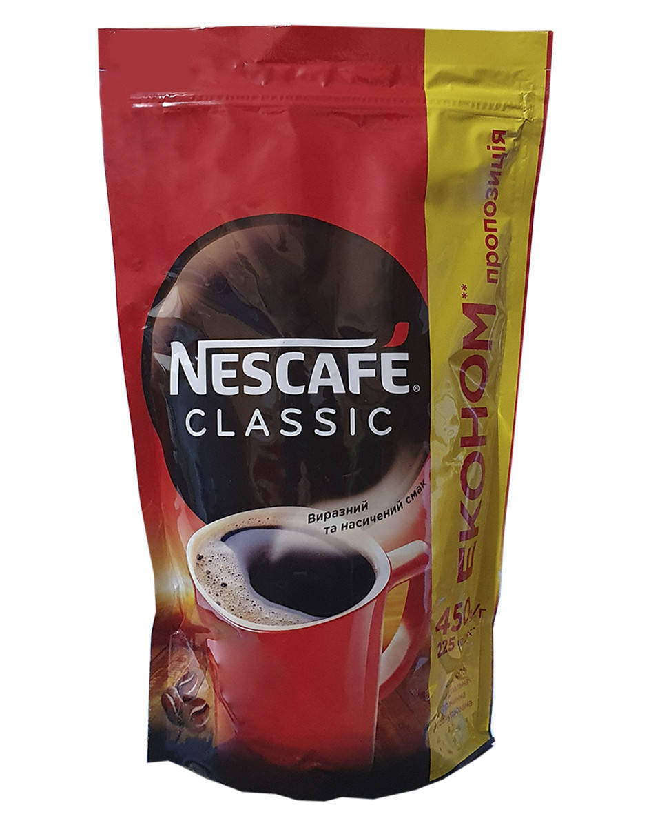 

Кофе растворимый гранулированный Nescafe Classic 450 г (54185)