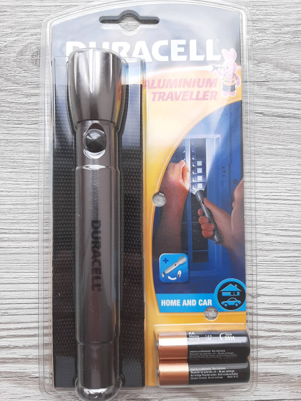 

Фонарик Duracell aluminium traveller 2AA бытовой криптоновый+запасная лампа