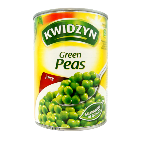 

Горох консервований Квідзин Kwidzyn green peas 400/240g 10шт/ящ (Код : 00-00002980)