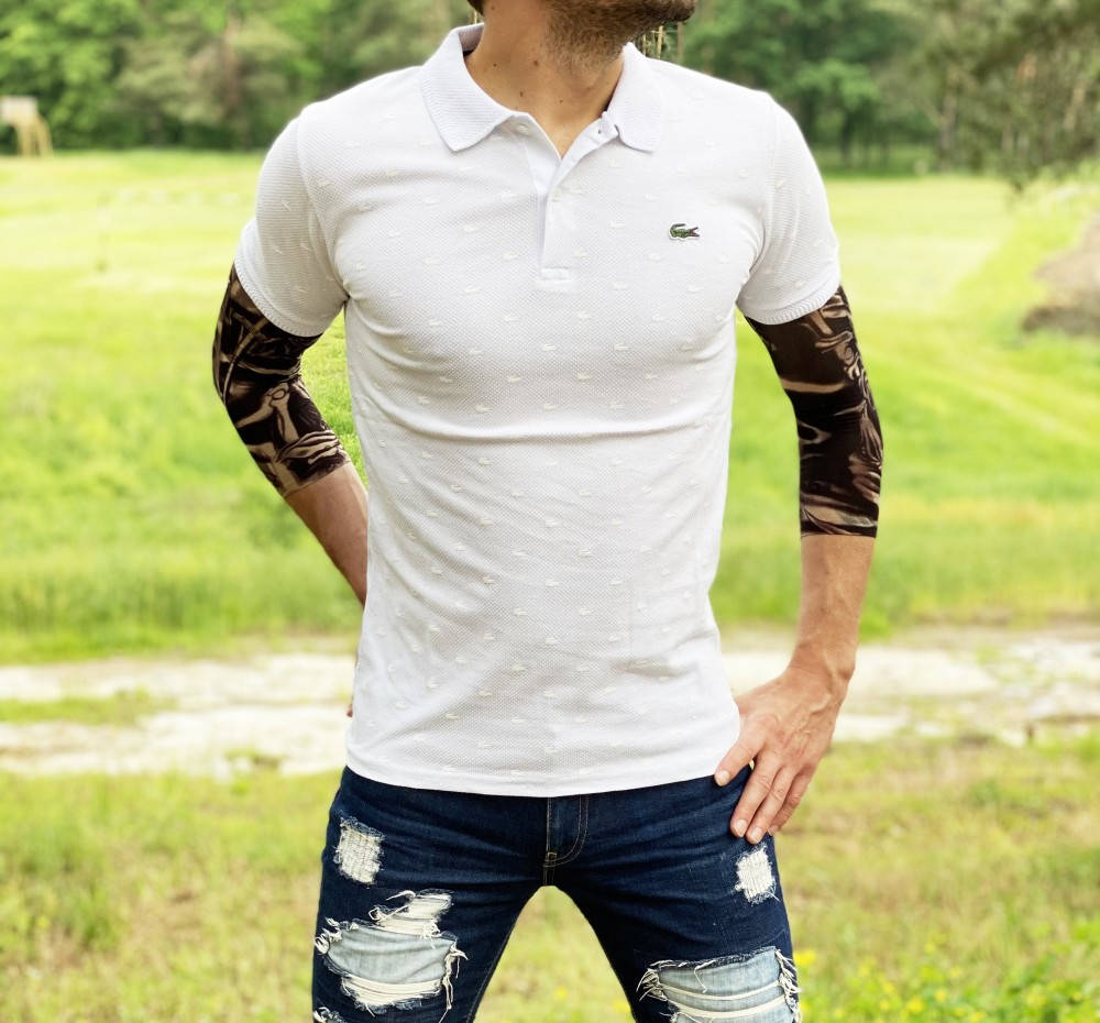 

Поло Lacoste classic белая