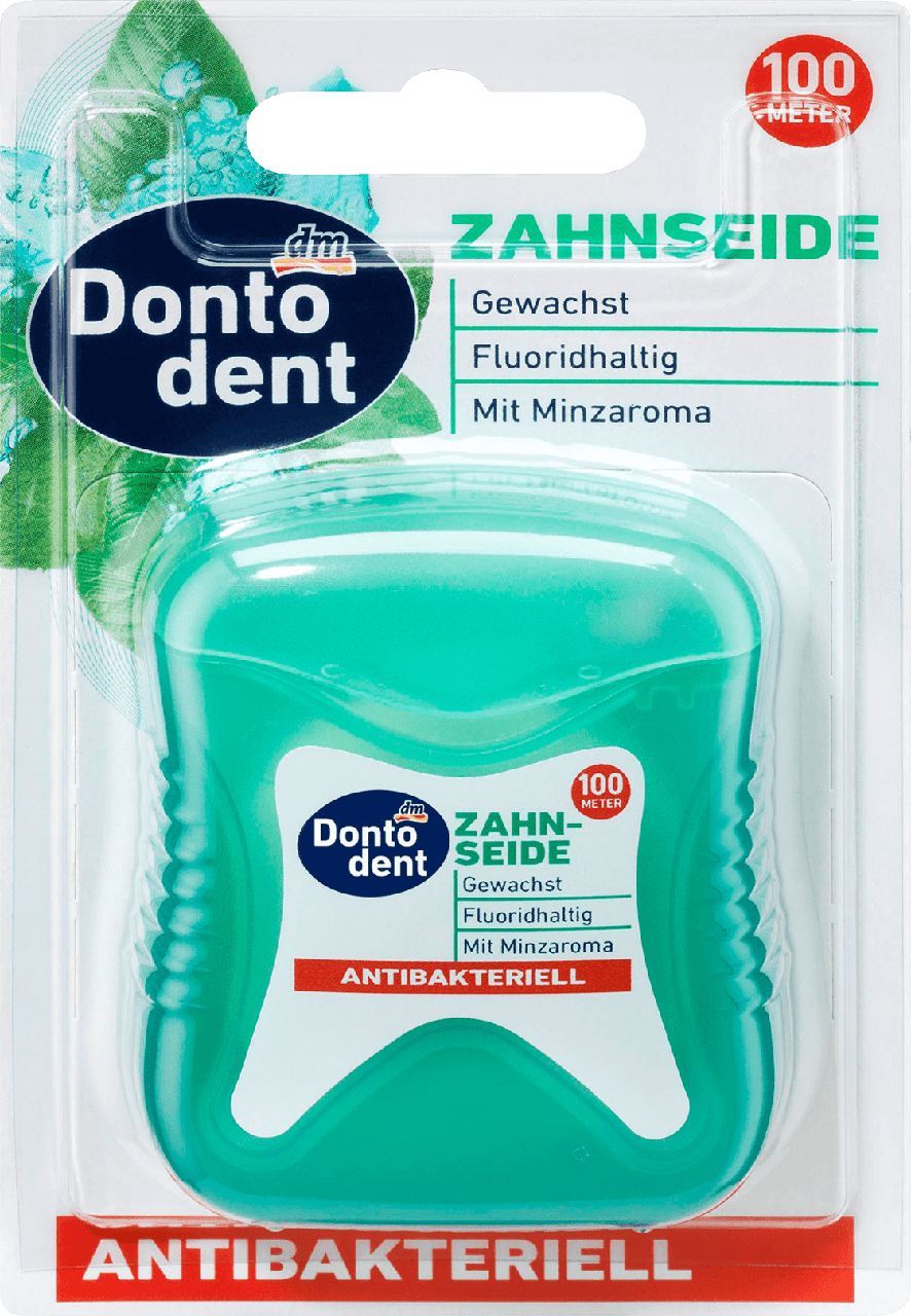 

Антибактериальная зубная нить Dontodent Zahnseide Аntibakteriell, 100 м.