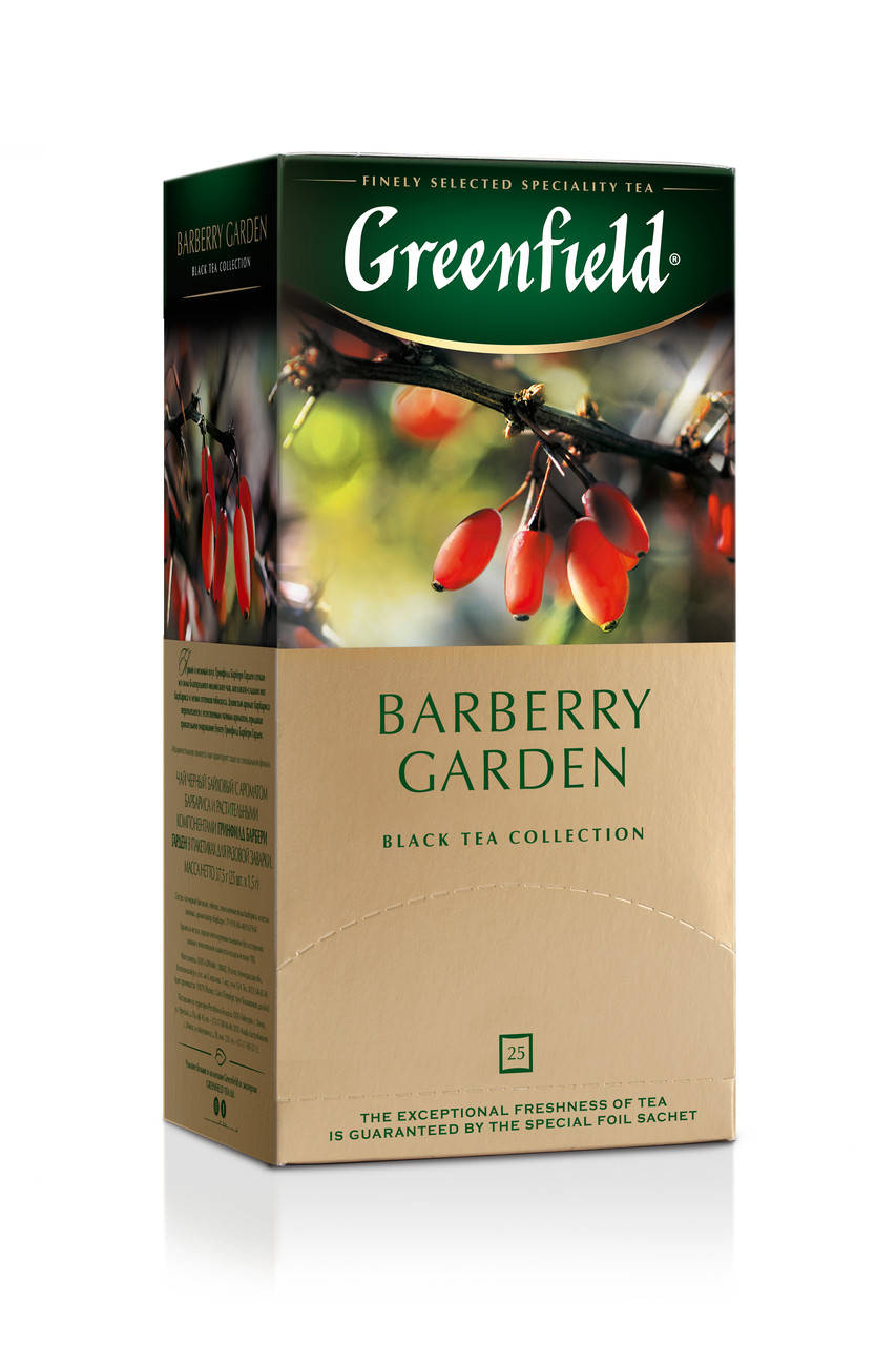 

Чай Гринфилд черный с барбарисом Barberry Garden 25 пакетиков