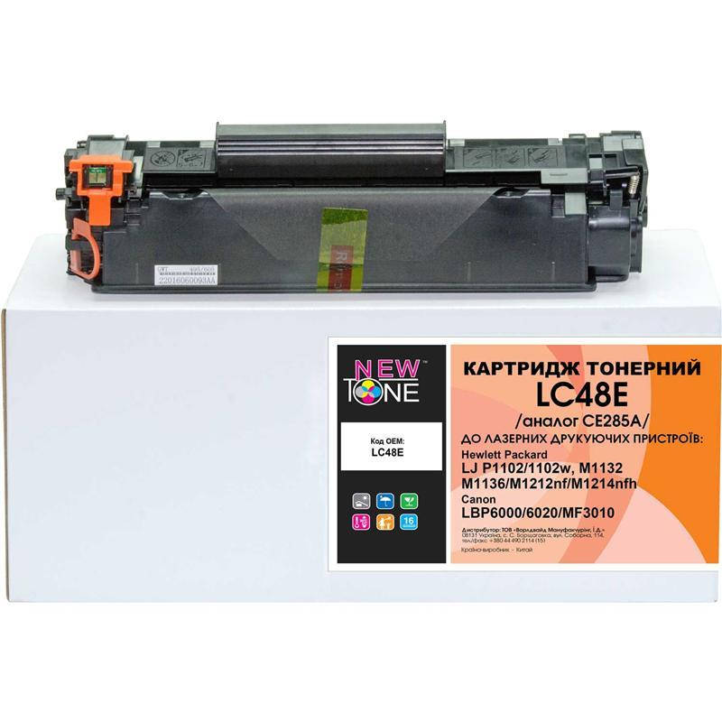 

Картридж NewTone (C285E/LC48E) HP LJ P1102/M1132/M1212 Black (CE285A/Canon 725)