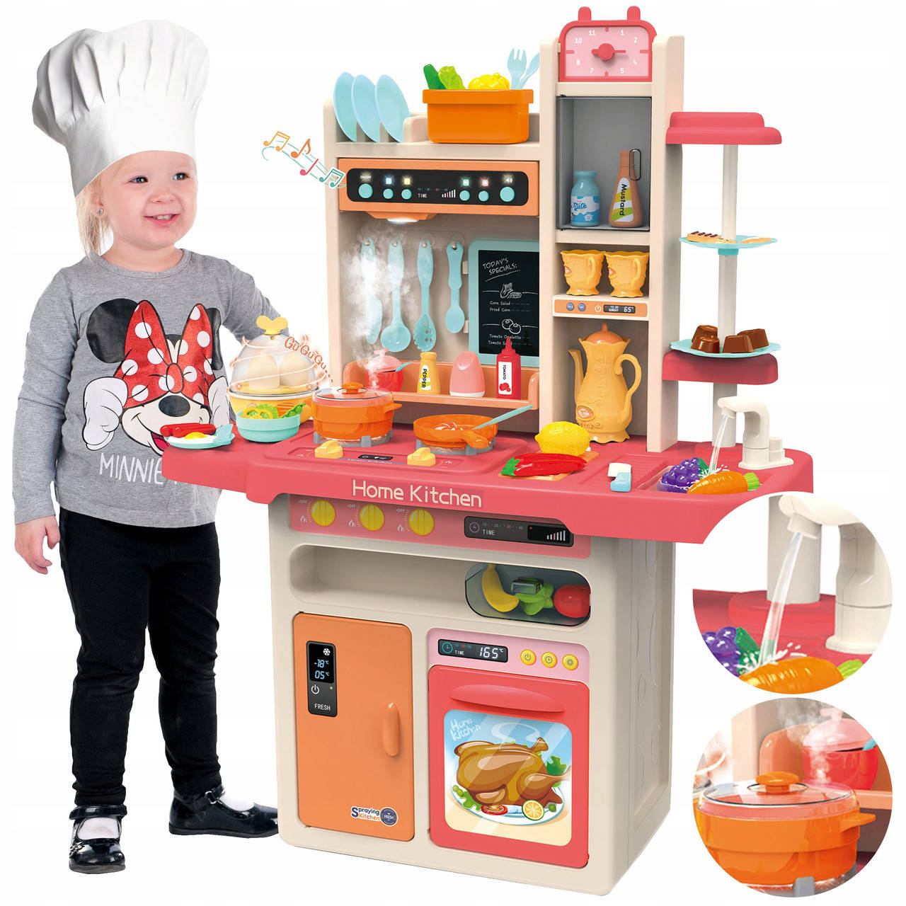 

Детская игровая кухня Home Kitchen с водой (65 аксессуаров, высота 94)