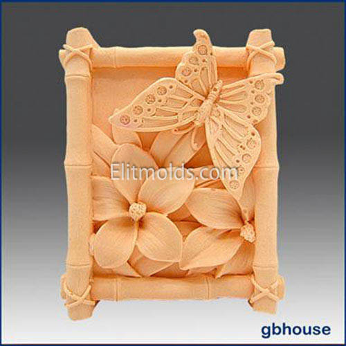 

Силиконовая форма Бабочка на цветах