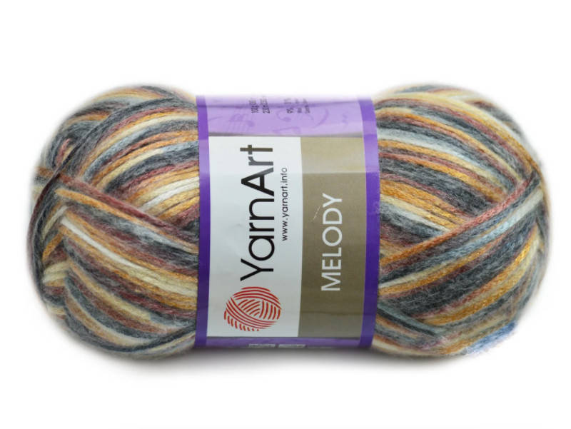 

YarnArt Melody, №902, Секционное крашение