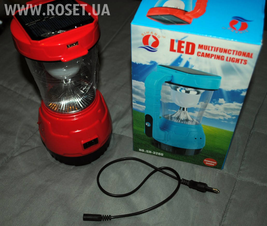 

Кемпинговый LED Фонарь-лампа Sihang SH 3280 с Солнечной батареей